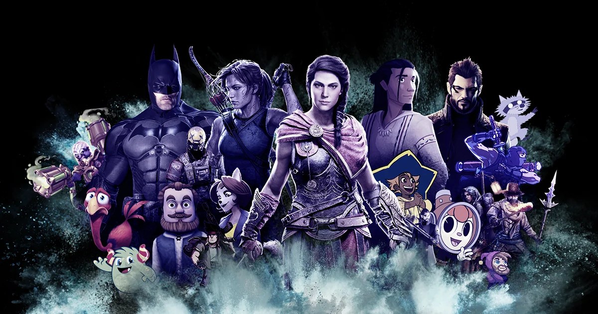 A banner image of video game art from games designed in Quebec, Canada